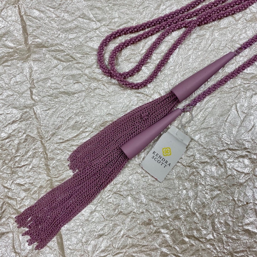 Kendra Scott Lilac Matte Phara Tassel Necklace NEW - Picture 3 of 8